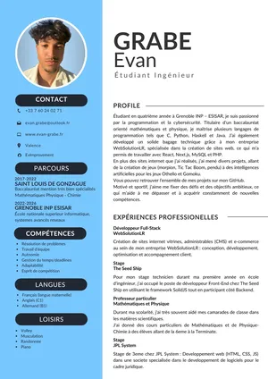 CV d'Evan Grabe